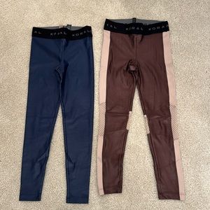 Lot x 2 Koral Lustrous Full Length Legging with Logo Band
